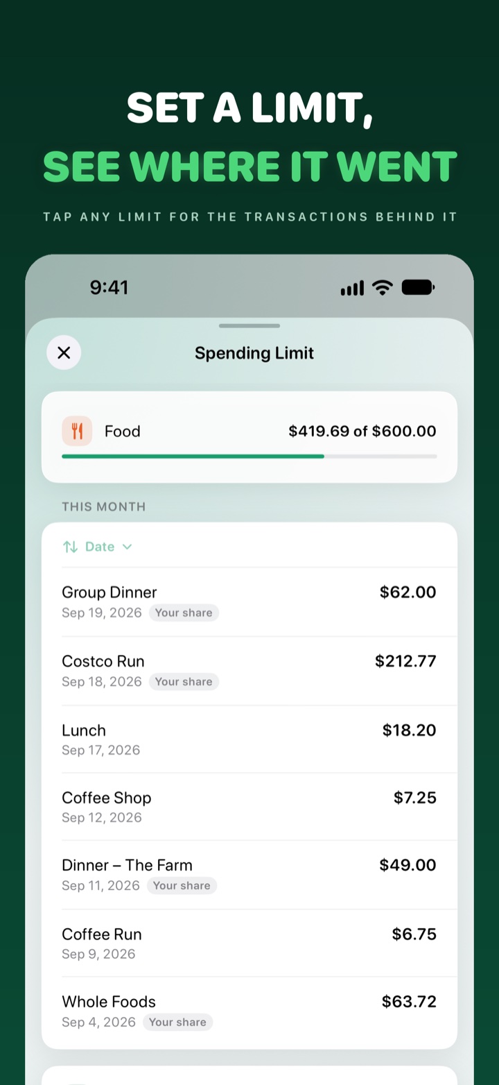 Pebble spending limits